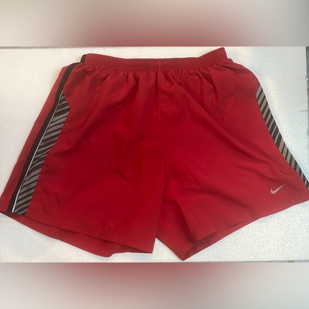 Nike Men's Red and Black Athletic Shorts